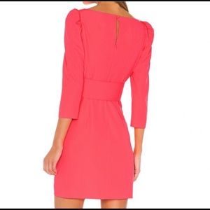 BELTED CLARE PUFF SLEEVE DRESS BOMBSHELL PINK | MILLY